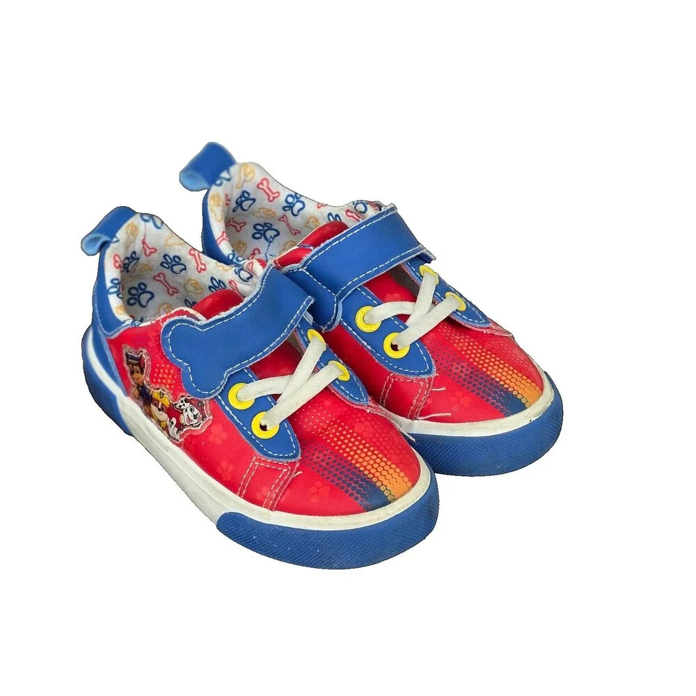 Paw Patrol Toddler Boys Sneakers Size 8 Chase Marshall Rubble Easy On Shoes